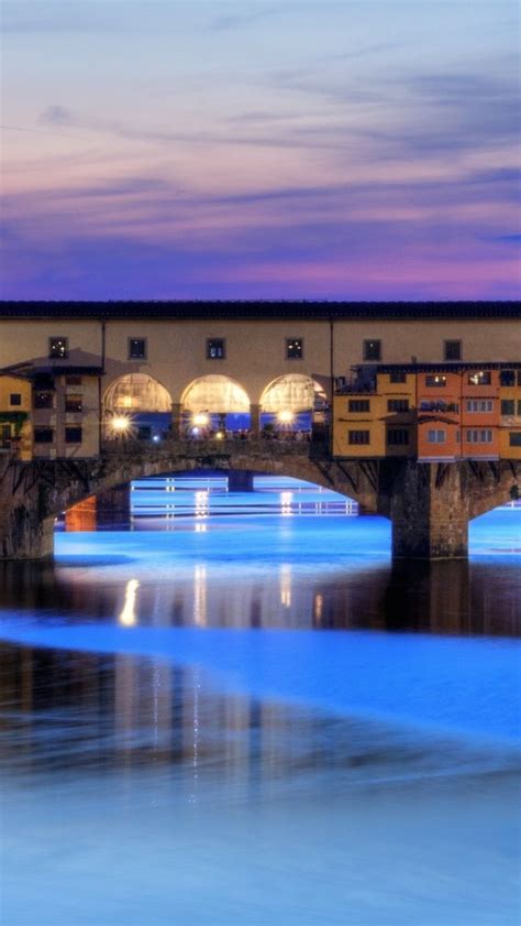 Ponte Vecchio At Dusk Wallpaper Backiee