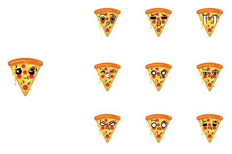 Pizza Kawai Vector Graphic By Geniusfit · Creative Fabrica