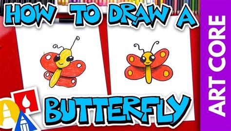 Art Core How To Draw A Cartoon Butterfly With Shading Art For Kids Hub