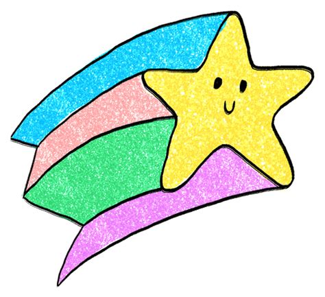 A Drawing Of A Star On Top Of A Rainbow Colored Pillow With A Smiling Face