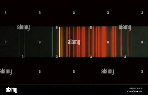 Emission Spectrum Of Neon Stock Photo Alamy