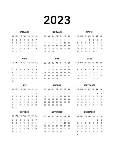 35100 2023 Calendar Ilustração De Stock Gráficos Vetoriais E Clipart