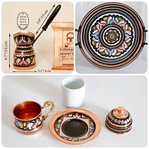 Turkish Luxury Ottoman Copper Coffee Espresso Set Of With Etsy