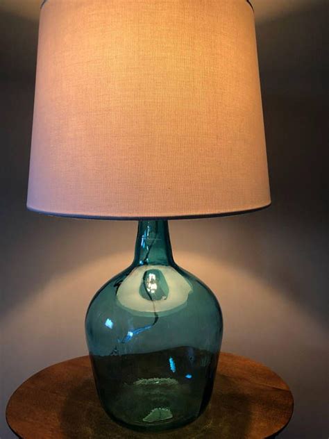 Blue Demijohn Bottle Table Lamp