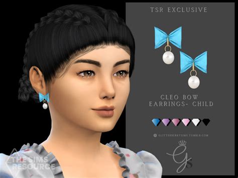 Glitterberryflys Cleo Bow Earrings Child Bohemian Wedding Dream