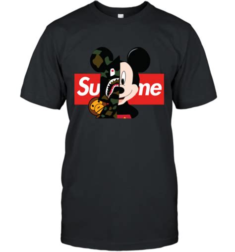 Mickey Mouse Supreme Bape T Shirt Bape T Shirt Supreme Shirt Men T Shirt