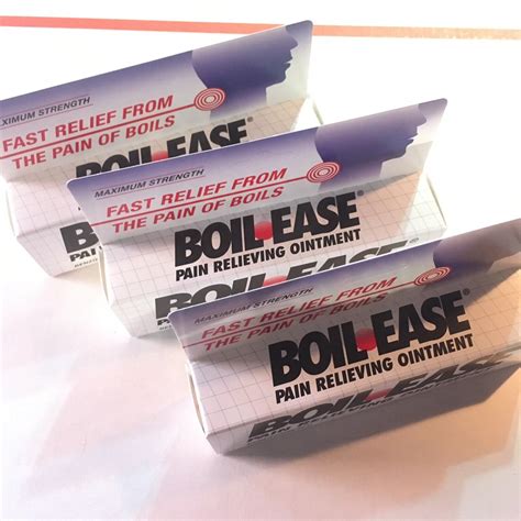 3 pk Boil Ease Pain Relieving Ointment Max Strength 1oz ea Exp 6/25