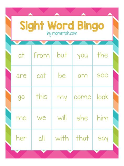 Select the amount of bingo cards you need and press print. Sight-Word-Bingo-Cards.pdf