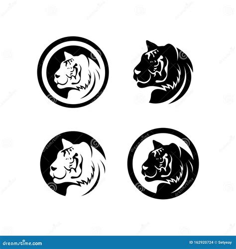 Conjunto De Vectores De Diseño De Logotipos De Tigres Plantilla De Logotipo De Tigre Ilustración