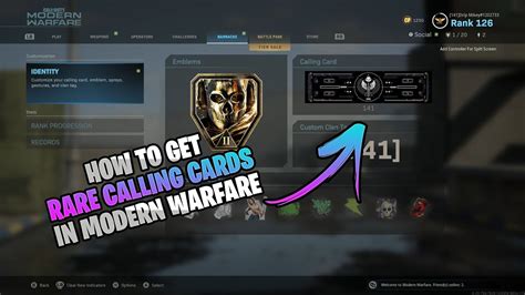 All Modern Warfare Calling Cards How To Unlock Calling Cards In