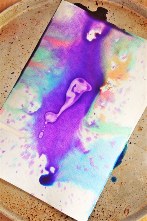 Easy Art Projects For Kids Oil And Watercolor Babble Dabble Do Process