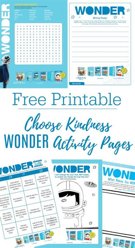 Printable Wonder Activity Sheets Bluray Giveaway Wonder Activities