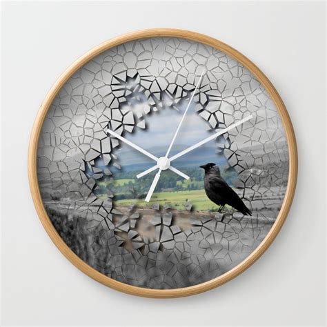 Cracked Up View Wall Clock By Lll Creations Society6 Society6art