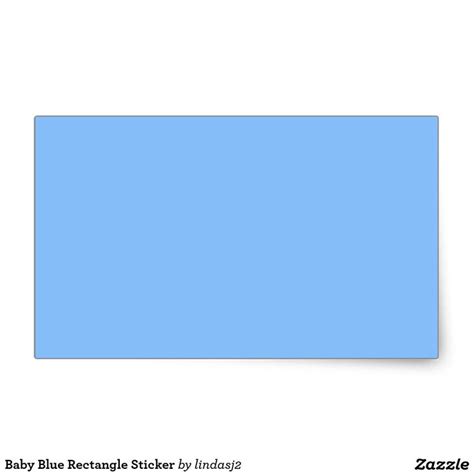 Baby Blue Rectangle Sticker Zazzle Rectangle Custom Stickers Baby