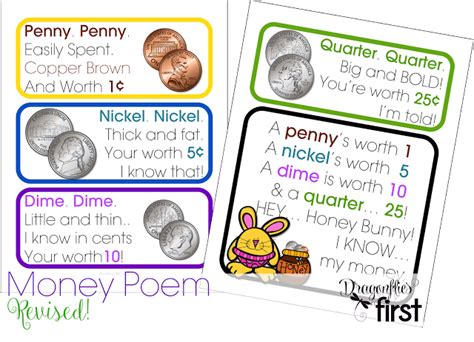 Money Poem And Test Freebie Money Poem Math For Kids Teaching Money