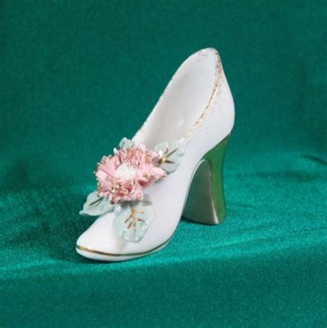 Once upon a time, in mexico. GOLD TIPPED PINK FLOWER FLORAL PORCELAIN SHOE | Shoes, China shoes, Glass slipper