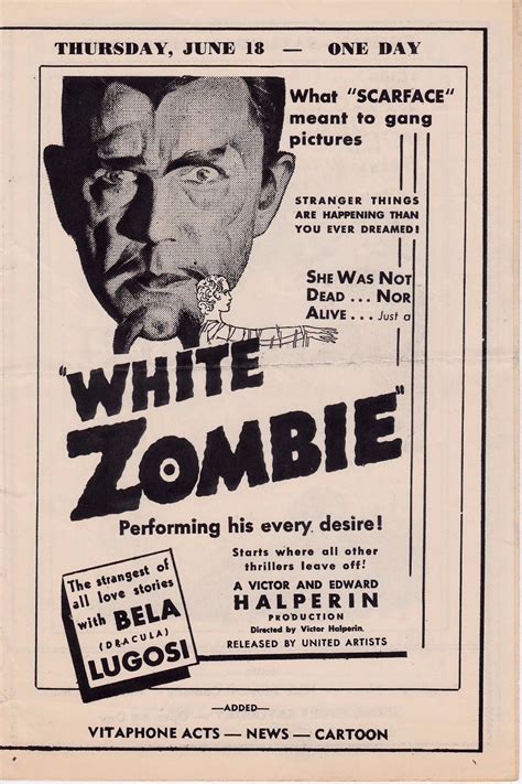 White Zombie 1932 White Zombie Band Zombie Bands Strange Things Are