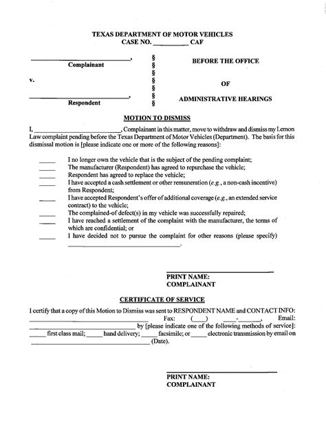 Motion To Dismiss Form Texas Forms Docs 2023