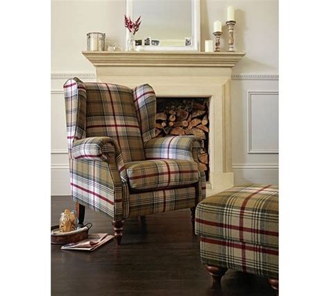 Dorel living reva accent chair, living room armchairs, black & white plaid. Buy Argos Home Argyll Fabric High Back Chair - Autumn ...