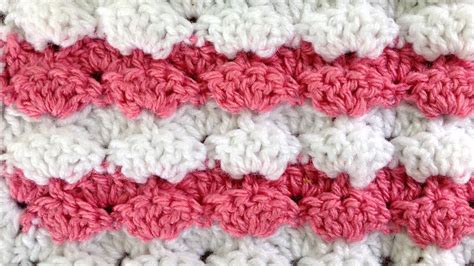 Crochet Stitch Puff Shells Changing Colors Every Other Row Youtube