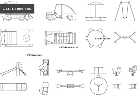Playground Equipment Autocad Drawings Download Dwg Blocks And 2d Models