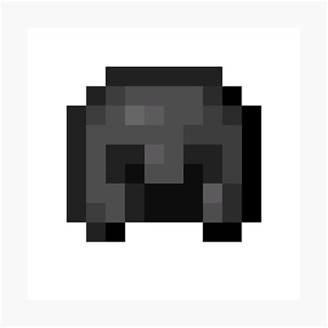 Minecraft Netherite Helmet Photographic Print For Sale By Metal