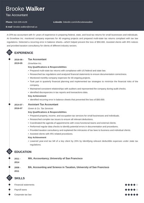 Tax Accountant Resume Sample And Guide 20 Tips