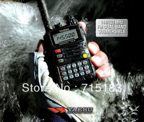 Yaesu Vx 6r Portable Ham Two Way Radio Submersible Dual Band 5w Fm