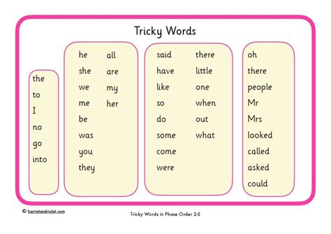 Tricky Word Phase 2 And 3 Book Marks Printable Teaching Resources