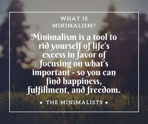 The Minimalists definition of minimalism. | Minimalism ...