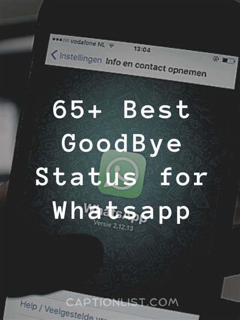 65 Best Goodbye Status For Whatsapp Captionlist