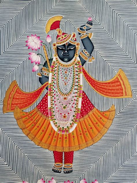 Pichwai Painting Painting Of Lord Shrinathji Indian Art Home Etsy