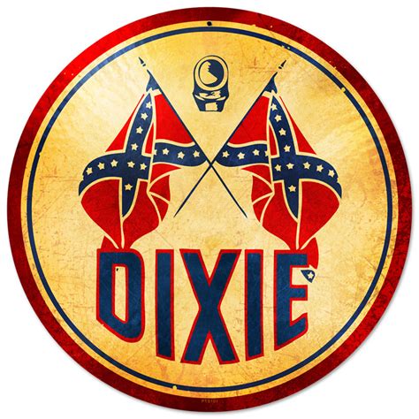 Dixie Gasoline Vintage Metal Sign