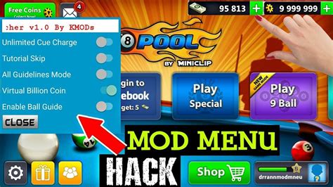 Unlimited cash and extended stick guideline hack are available with mod apk. 8 Ball Pool Menu Mod Hack - YouTube