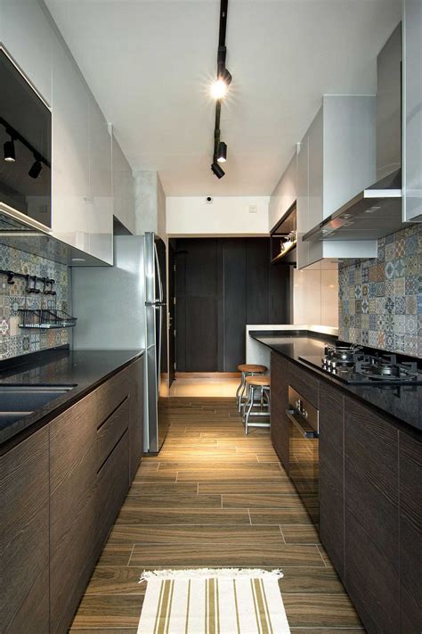Small Contemporary Kitchen Design Inside Stylish Home In Singapore