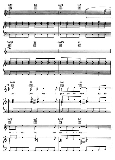 Classical guitar sheet music is written out note for note for the guitarist. LAST CHRISTMAS Piano Sheet music - Guitar chords | Easy Sheet Music