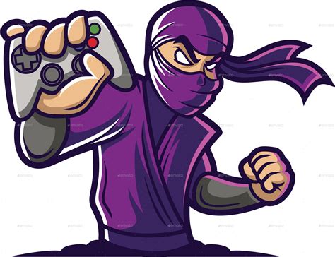 Gaming Ninja Logo Template Ninja Logo Logo Templates Vector Logo