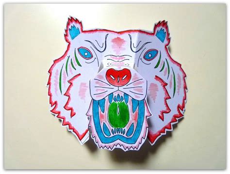 DIY Papertoy Tiger Tigre 3D C Est Dimanche Patrons Femme Et