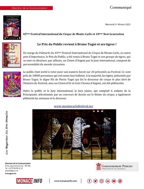 Les Magazines Des Arts Nomades Bruno Togni And Son Groupe De Tigres