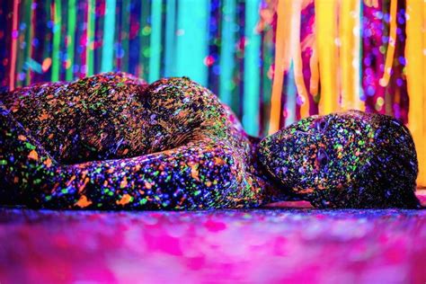 Body Painted Women In A Majestic Color Installation Art Sheep