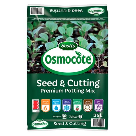 Scotts Osmocote 25l Seed And Cutting Premium Potting Mix Bunnings Australia