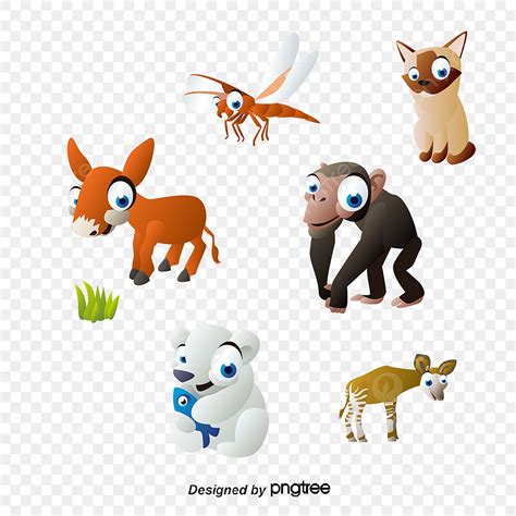 Happy Animal Cartoon Vector Design Images Cartoon Animals Vector