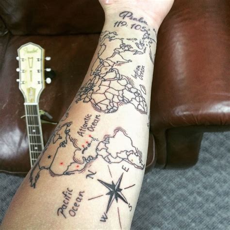 Tattoos Org World Map Tattoo Submit Your Tattoo Here World Map Tattoos Map Tattoos