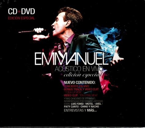Cd Dvd Emmanuel Acústico En Vivo Almacenes La Música
