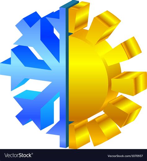 Hot And Cold Royalty Free Vector Image Vectorstock
