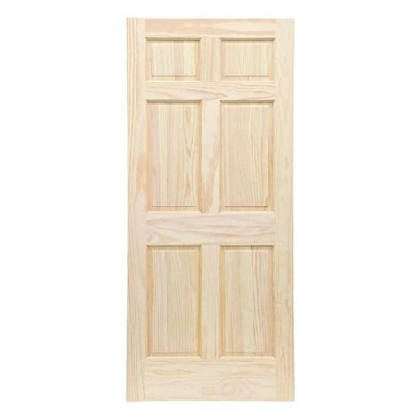 Reliabilt Clear 6 Panel Solid Core Wood Slab Door Common 36 In X 80