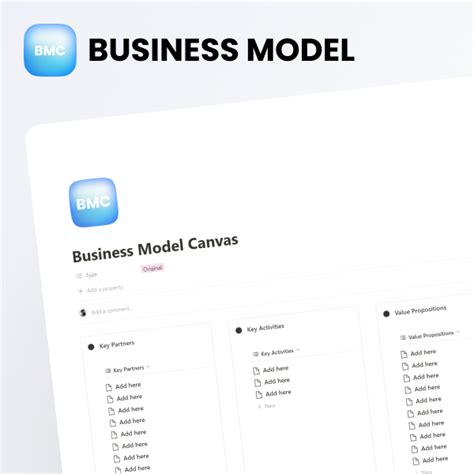 Free Business Model Canvas For Notion Pugos Studio