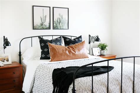 Black And White Boho Inspired Bedroom Makeover