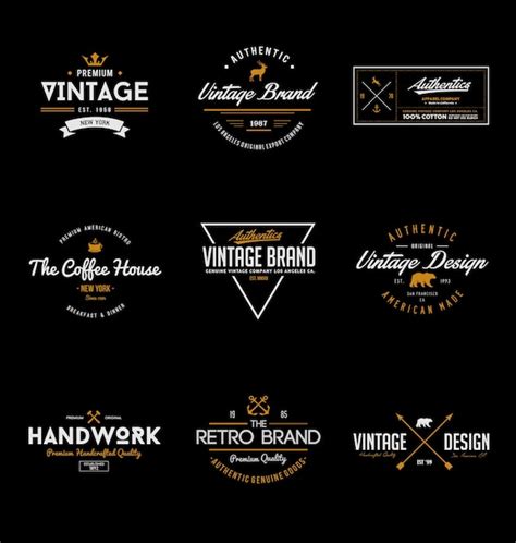 Premium Vector Vintage Brand Logo