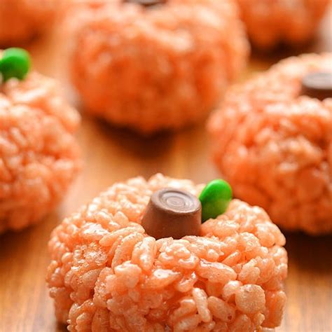 Rice Krispie Treat Pumpkins An Easy Halloween Treat Idea